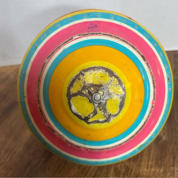 OHIO ART Tin Spin Top Cat, Mouse & Dog Chase Vintage Toy WORKS - Picture 4 of 7